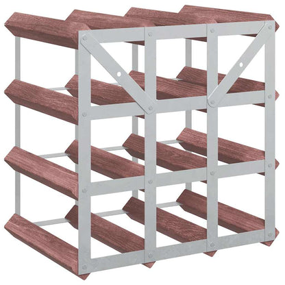 Wine Rack for 12 Bottles Brown Solid Wood Pine