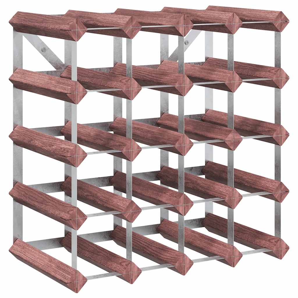 Wine Rack for 20 Bottles Brown Solid Wood Pine