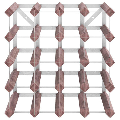 Wine Rack for 20 Bottles Brown Solid Wood Pine