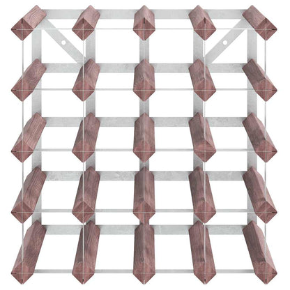 Wine Rack for 20 Bottles Brown Solid Wood Pine