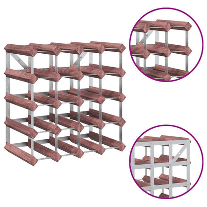 Wine Rack for 20 Bottles Brown Solid Wood Pine