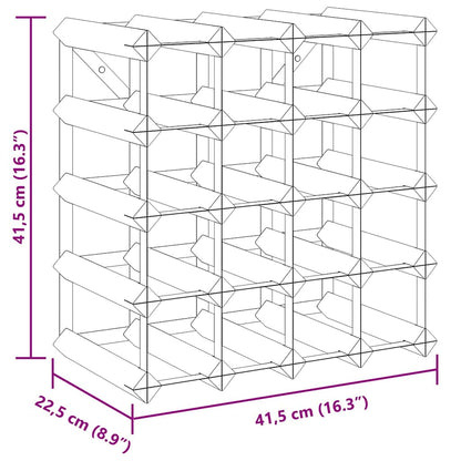 Wine Rack for 20 Bottles Brown Solid Wood Pine