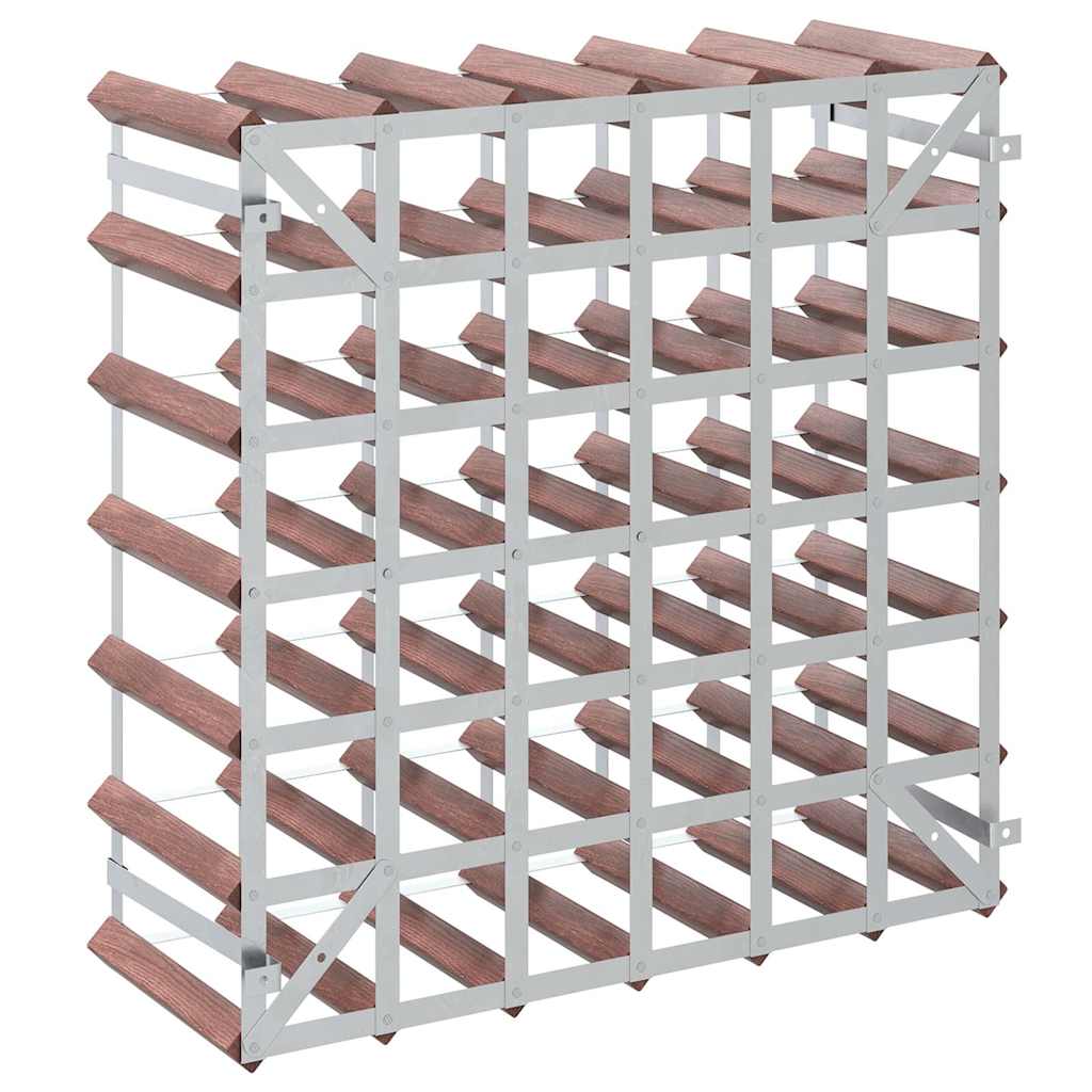 Wine Rack for 42 Bottles Brown Solid Wood Pine