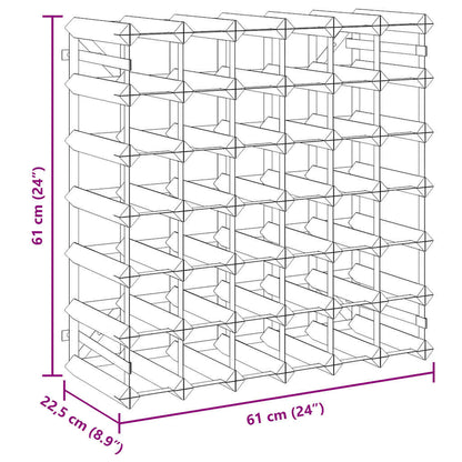 Wine Rack for 42 Bottles Brown Solid Wood Pine