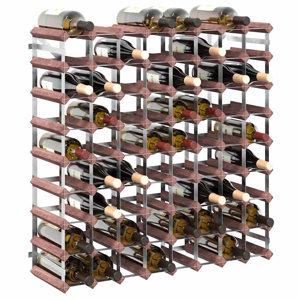 Wine Rack for 72 Bottles Brown Solid Wood Pine