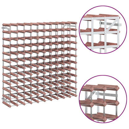 Wine Rack for 120 Bottles Brown Solid Wood Pine