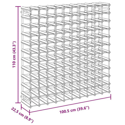 Wine Rack for 120 Bottles Brown Solid Wood Pine