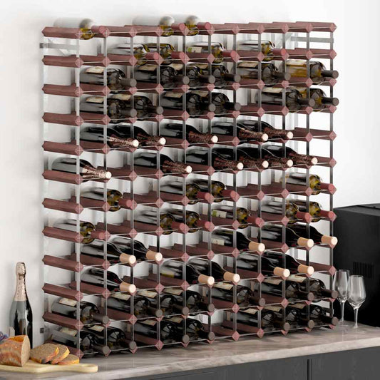 Wine Rack for 120 Bottles Brown Solid Wood Pine