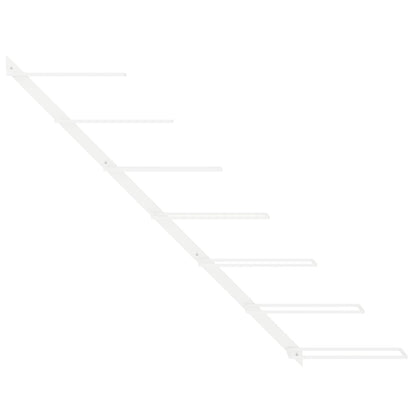 Wall-mounted Wine Rack for 7 Bottles White Metal