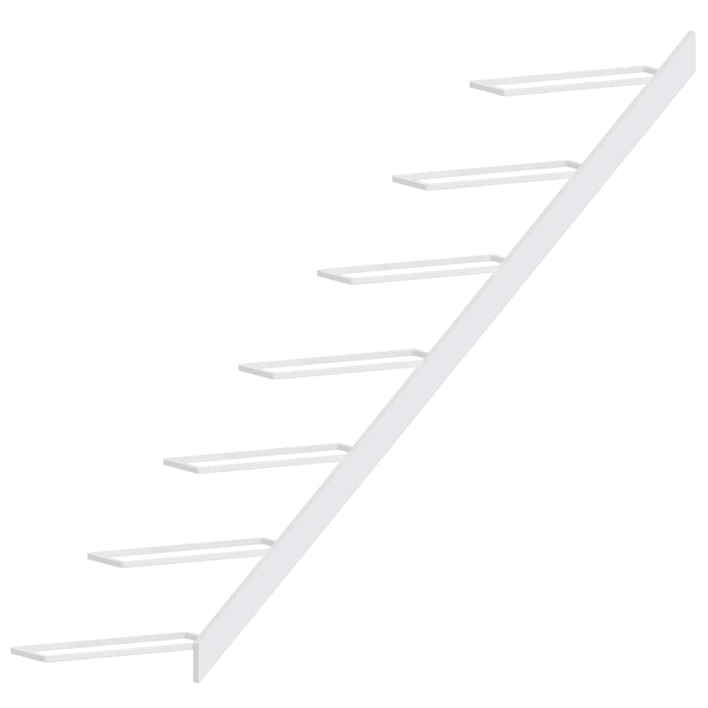 Wall-mounted Wine Rack for 7 Bottles White Metal