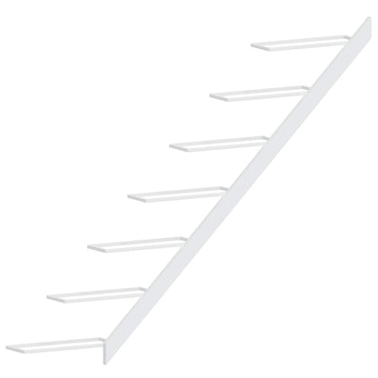 Wall-mounted Wine Rack for 7 Bottles White Metal