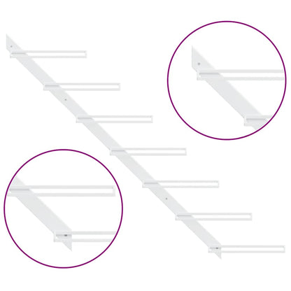 Wall-mounted Wine Rack for 7 Bottles White Metal