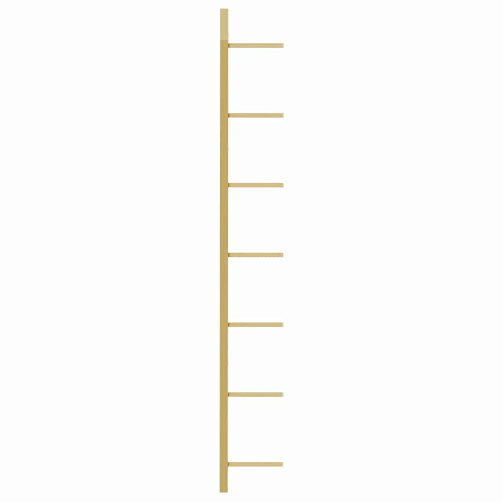 Wall-mounted Wine Rack for 7 Bottles Gold Metal