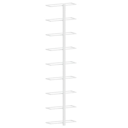 Wall-mounted Wine Rack for 9 Bottles 2 pcs White Iron