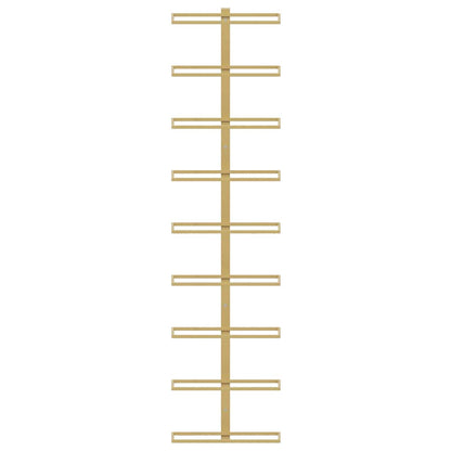 Wall-mounted Wine Rack for 9 Bottles 2 pcs Gold Iron