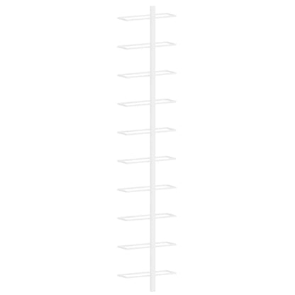 Wall-mounted Wine Rack for 10 Bottles White Metal