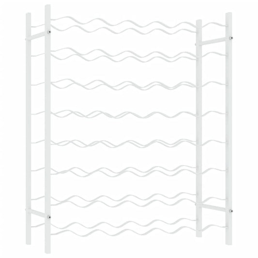 Wine Rack for 48 Bottles White Metal