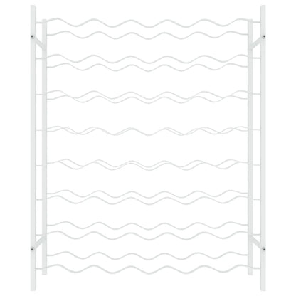 Wine Rack for 48 Bottles White Metal