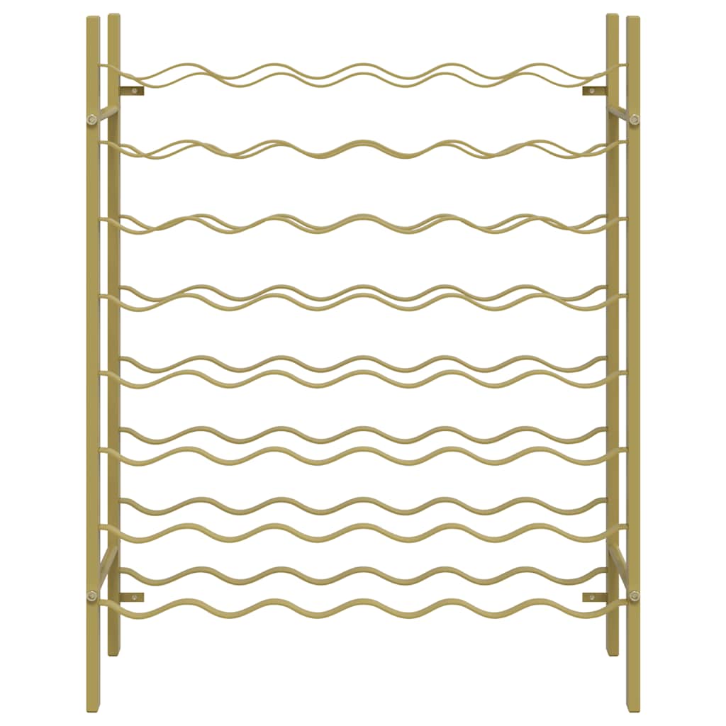 Wine Rack for 48 Bottles Gold Metal