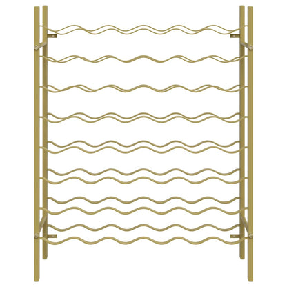 Wine Rack for 48 Bottles Gold Metal