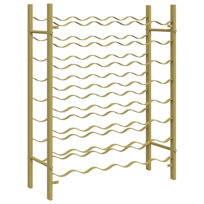 340909 vidaXL Wine Rack for 48 Bottles Gold Metal