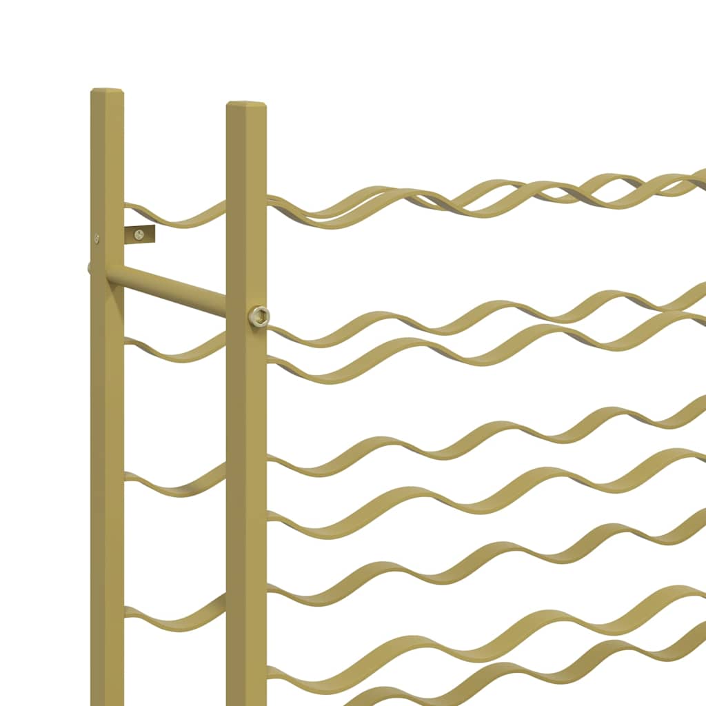 340909 vidaXL Wine Rack for 48 Bottles Gold Metal