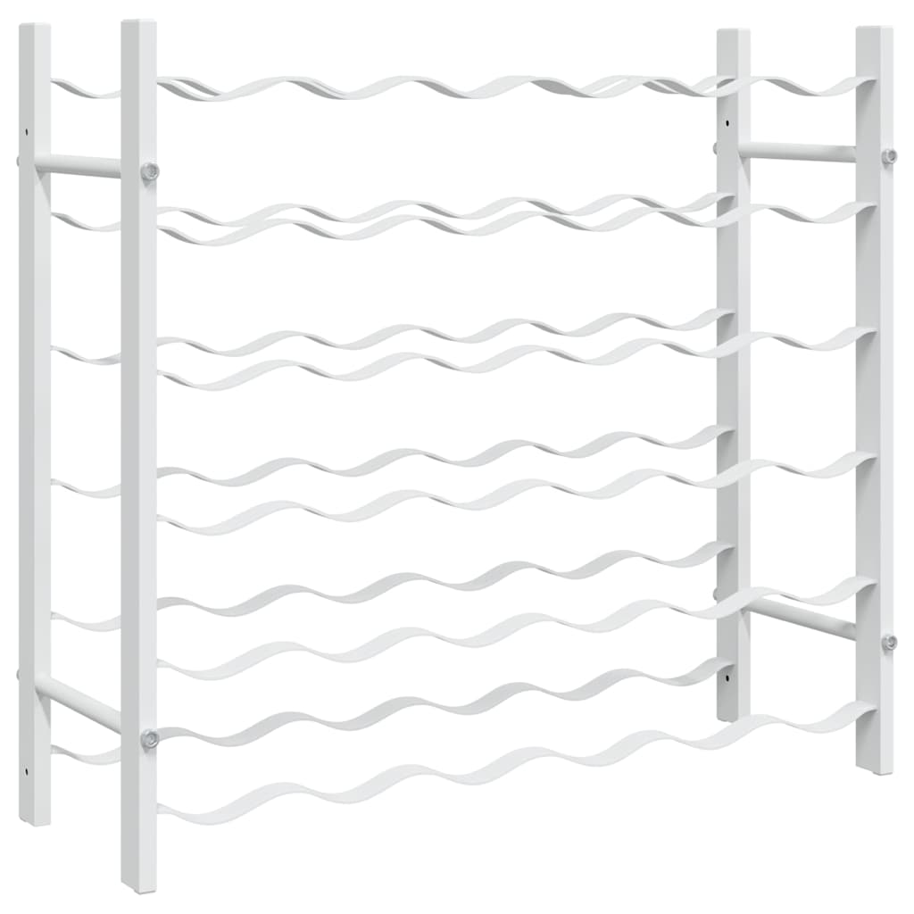 340910 vidaXL Wine Rack for 36 Bottles White Metal