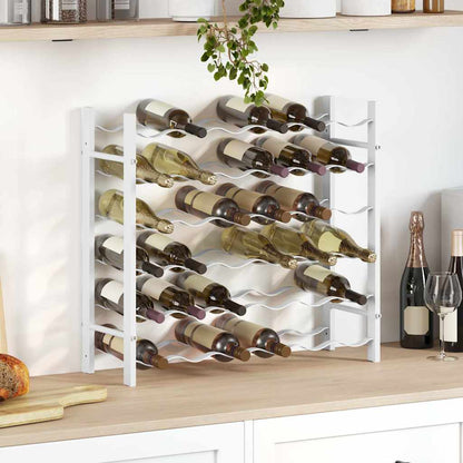 Wine Rack for 36 Bottles White Metal