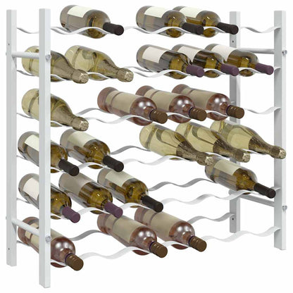 340910 vidaXL Wine Rack for 36 Bottles White Metal