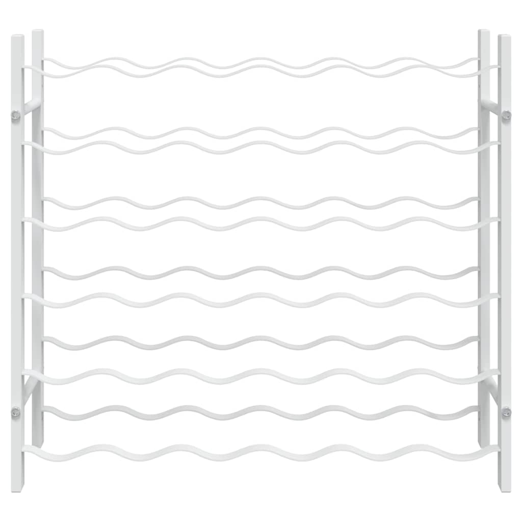 340910 vidaXL Wine Rack for 36 Bottles White Metal