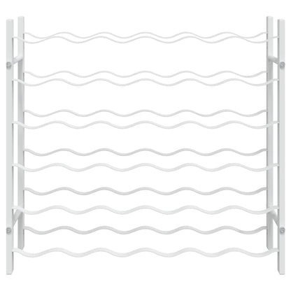 340910 vidaXL Wine Rack for 36 Bottles White Metal