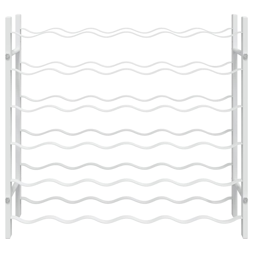 Wine Rack for 36 Bottles White Metal