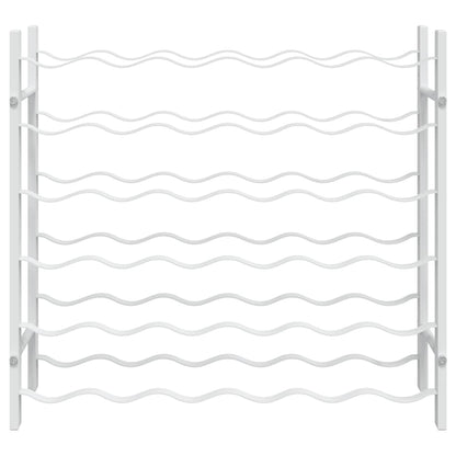 Wine Rack for 36 Bottles White Metal