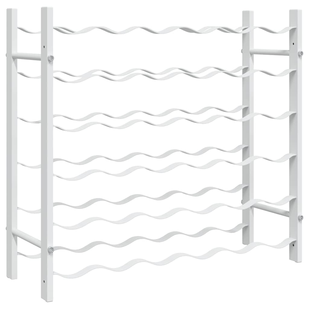 340910 vidaXL Wine Rack for 36 Bottles White Metal