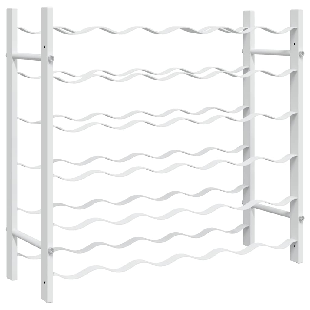 Wine Rack for 36 Bottles White Metal