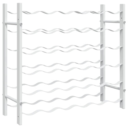 Wine Rack for 36 Bottles White Metal