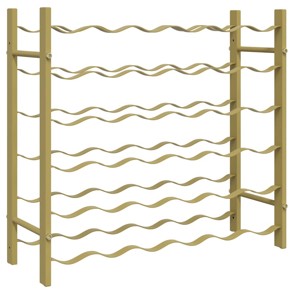 Wine Rack for 36 Bottles Gold Metal