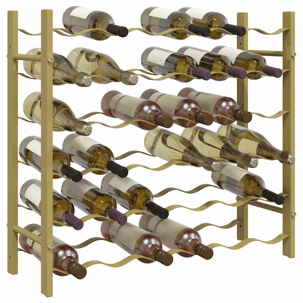 Wine Rack for 36 Bottles Gold Metal
