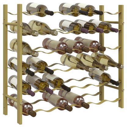 Wine Rack for 36 Bottles Gold Metal