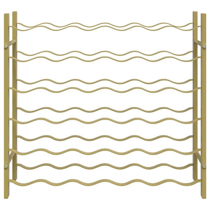 340911 vidaXL Wine Rack for 36 Bottles Gold Metal