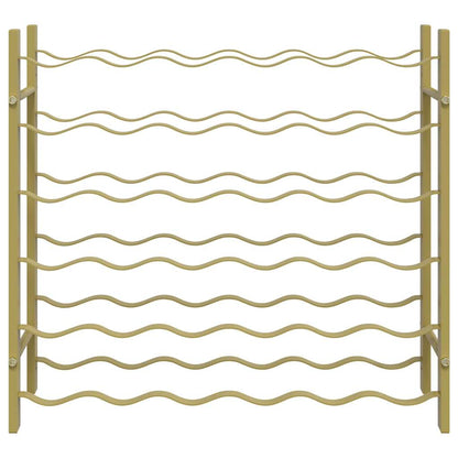 Wine Rack for 36 Bottles Gold Metal