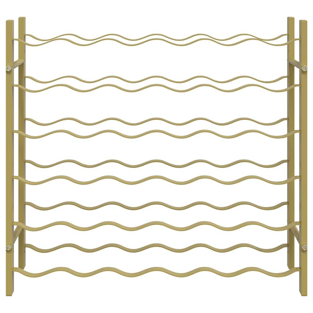 Wine Rack for 36 Bottles Gold Metal