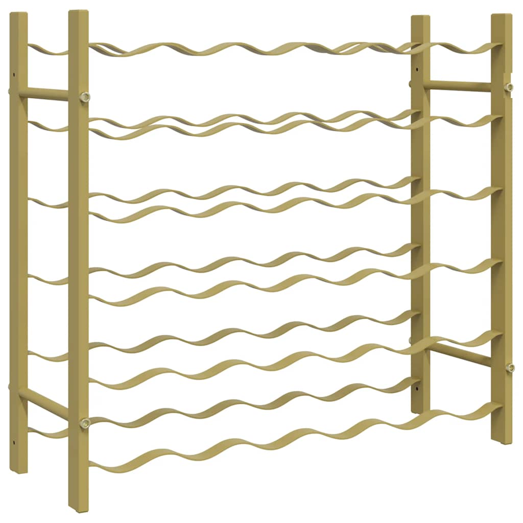 Wine Rack for 36 Bottles Gold Metal