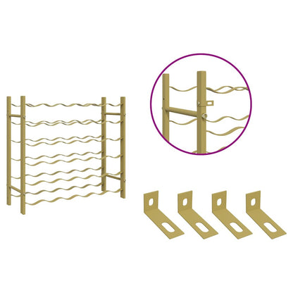 340911 vidaXL Wine Rack for 36 Bottles Gold Metal