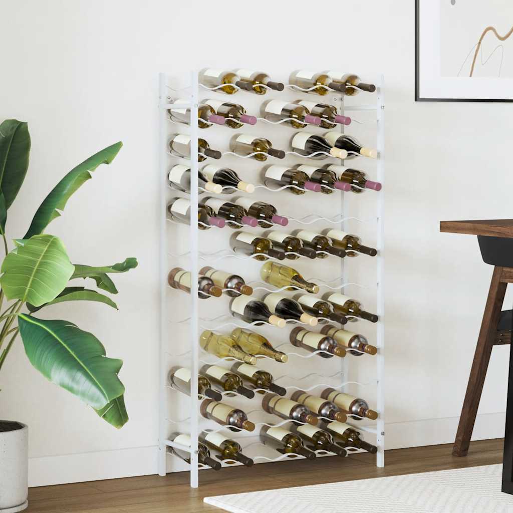 340912 vidaXL Wine Rack for 72 Bottles White Metal