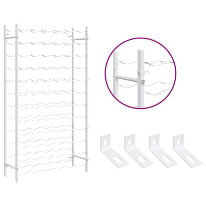 340912 vidaXL Wine Rack for 72 Bottles White Metal