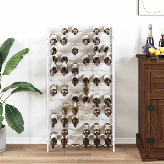 Wine Rack for 72 Bottles White Metal