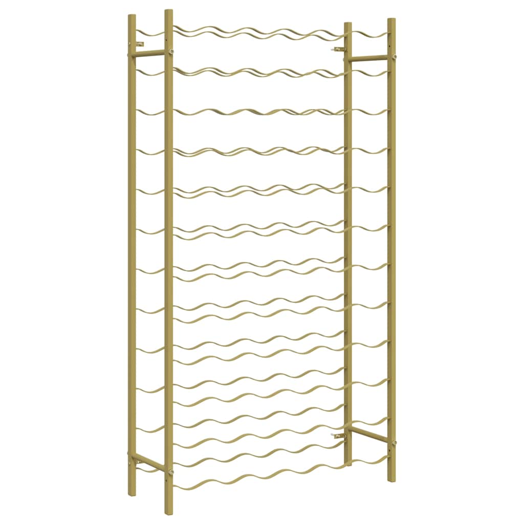 340913 vidaXL Wine Rack for 72 Bottles Gold Metal