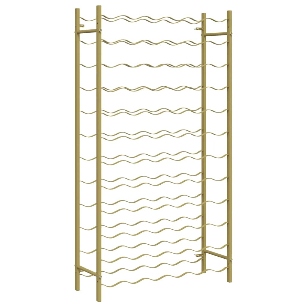 Wine Rack for 72 Bottles Gold Metal