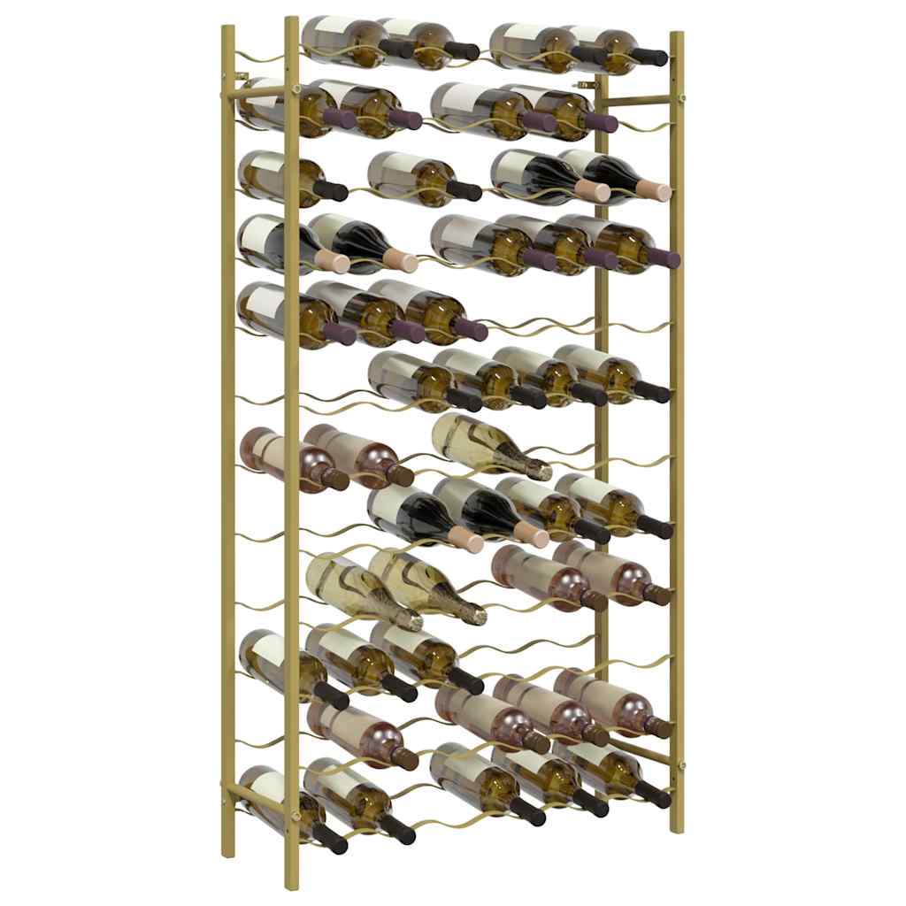 340913 vidaXL Wine Rack for 72 Bottles Gold Metal